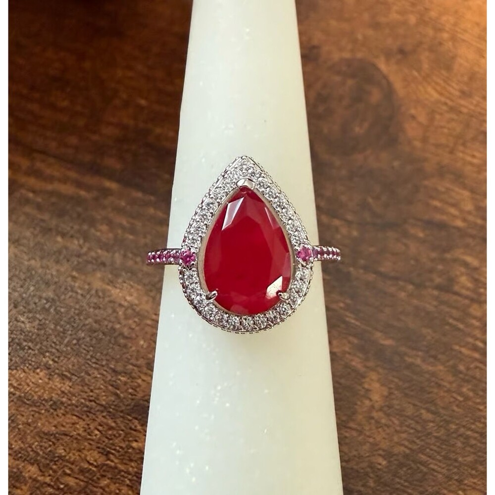BP Pear Cut Ruby Ring